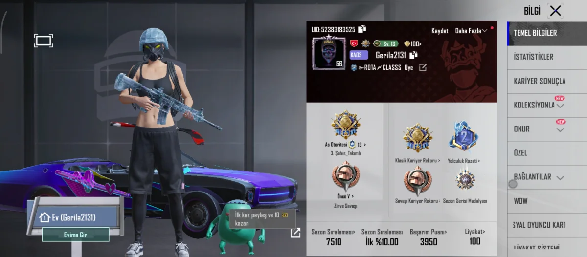 Pubg hesabi satilik islem icin yaziniz